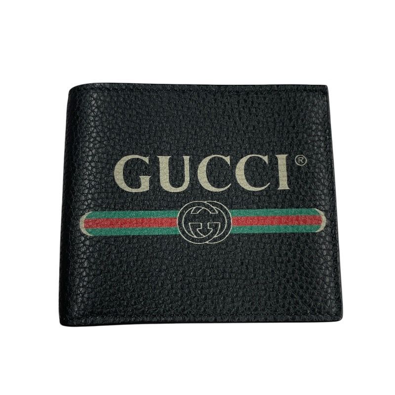 GUCCI】グッチ ヴィンテージロゴ 496316 二つ折り財布 レザー メンズ 2