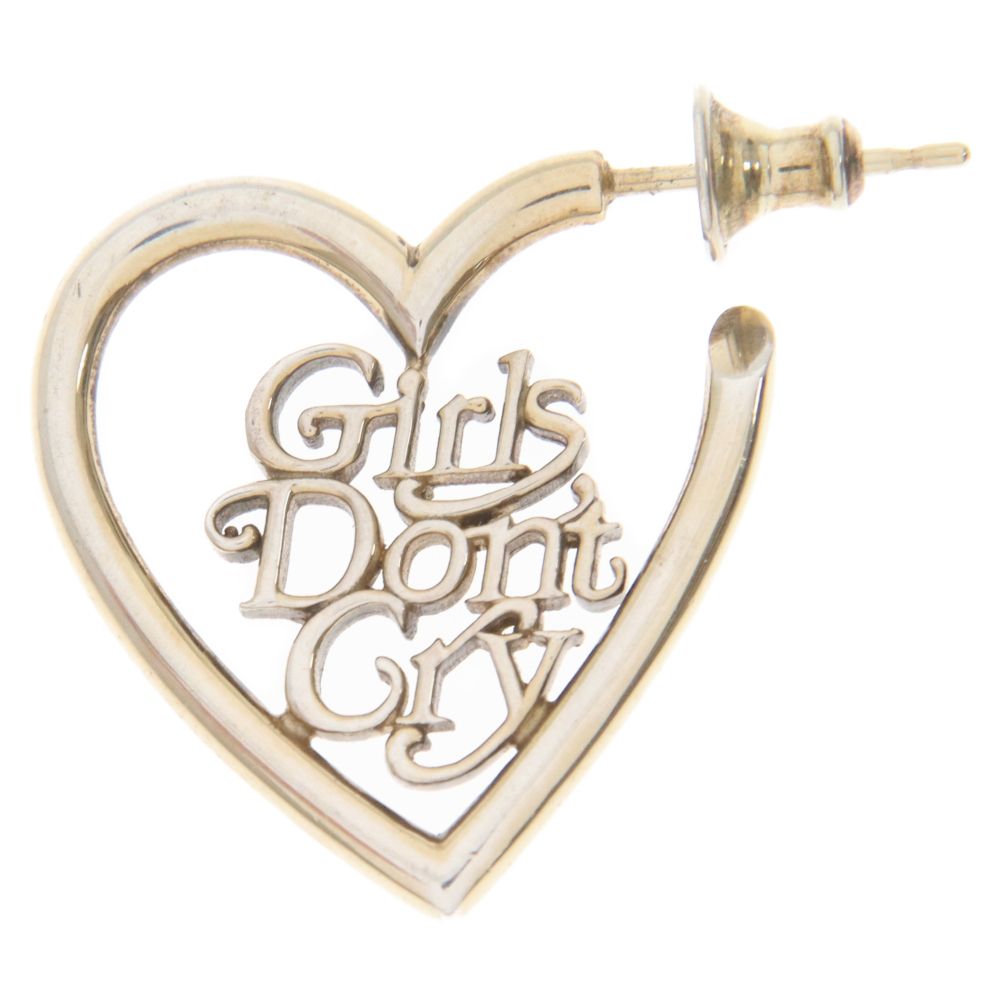 ガールズドントクライ× キャリアリング ロゴピアス ゴールド 片耳用 CAREERING - 【片耳用】GIRLS DON'T CRY - コラボハートピアス