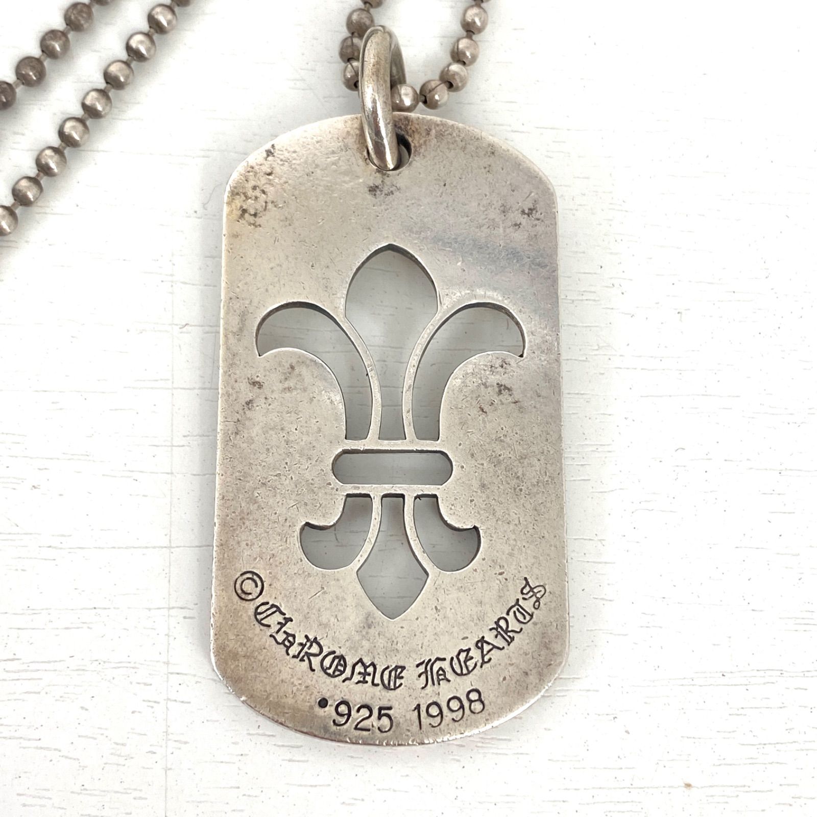 Chrome Hearts 925 クロムハーツ ドッグタグ　1998年刻印 CHROME HEARTS クロムハーツ ドッグタグ ネックレス シルバー925