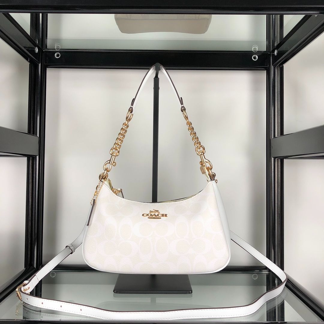 COACH ホワイト TERI アンダーアームバッグ ショルダーバッグCA548