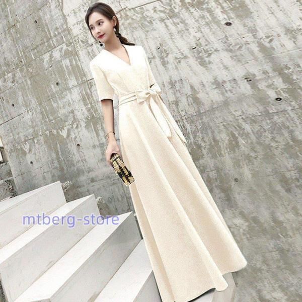 エレガントロングドレス 冬女子会✭可愛いクラシックレトロパーティー