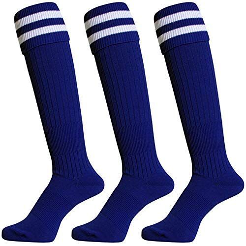 16.0-18.0 cm_BLUxWHT VAXPOT(バックスポット) サッカー ラグビー ソックス ストッキング 3足組 子供用 ジュニア キッズ 【摩擦に強い サポート設計】 VA-6021 BLUxWHT 16-18cm