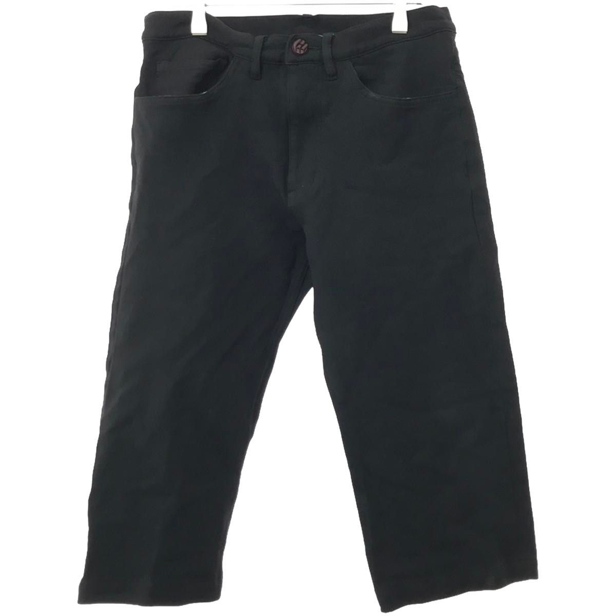 COMME des GARCONS HOMME PLUS コム デギャルソンオムプリュス 13AW ポリエステルクロップドパンツ PK-P038 ブラック XS