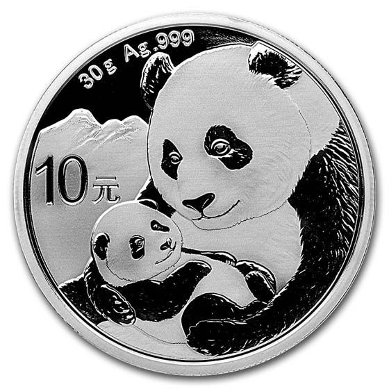 貨幣 [保証書・カプセル付き] 2019年 (新品) 中国「パンダ」純銀 30