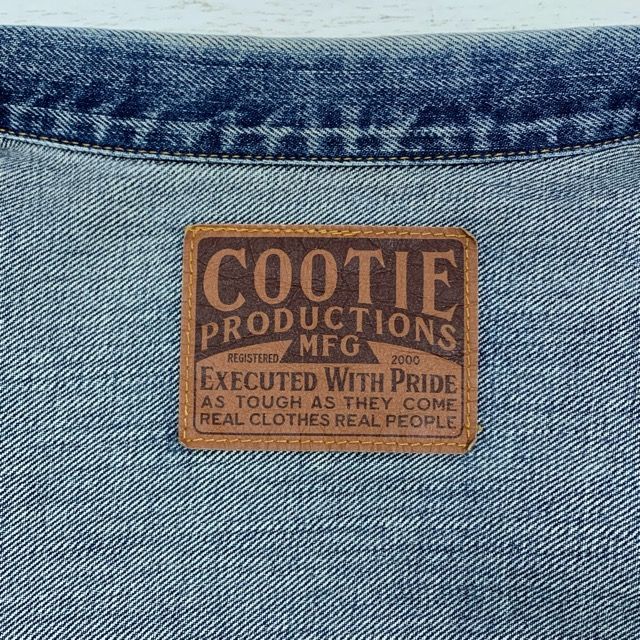 COOTIE PRODUCTIONS 1st Type Denim Jacket Used Wash XL
