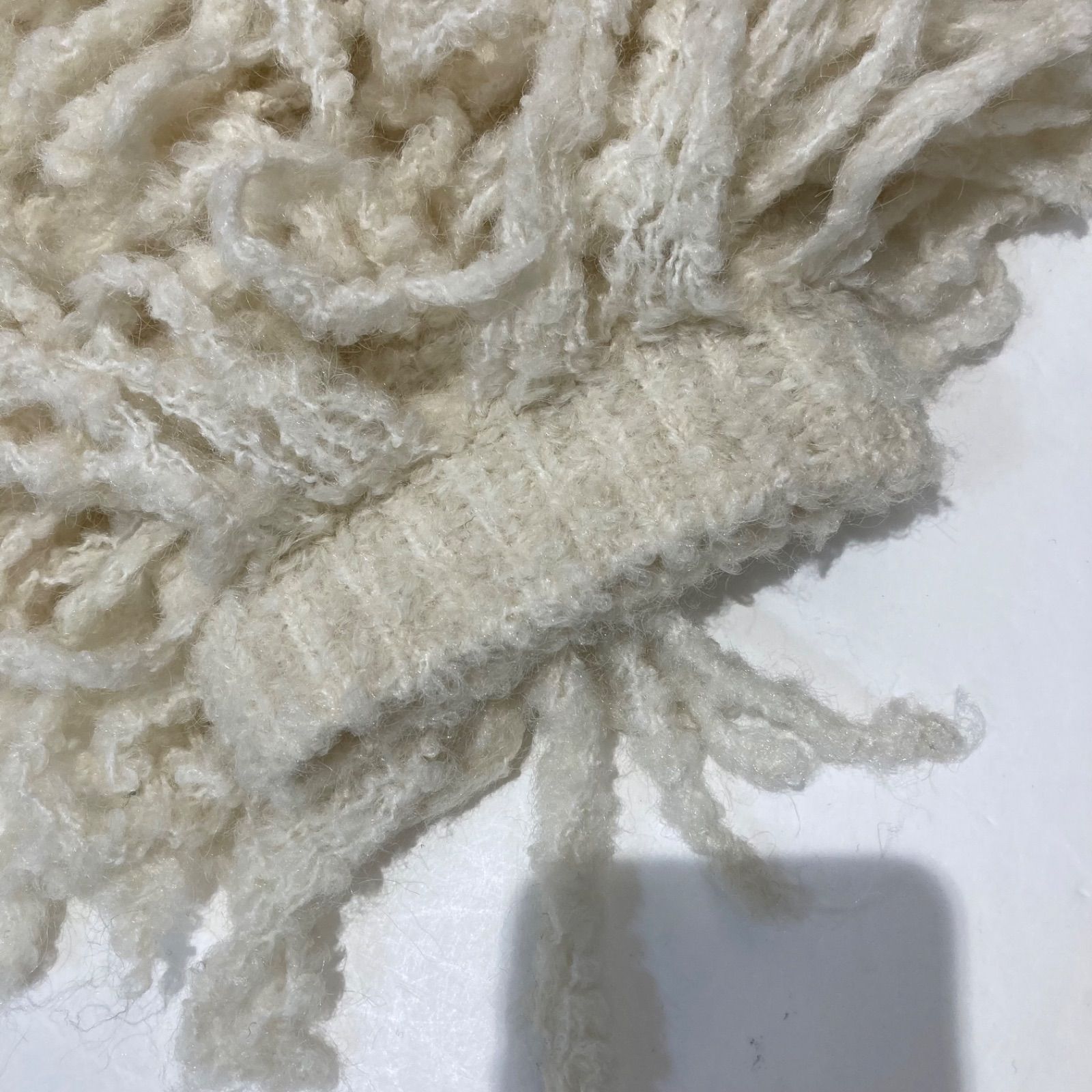 anuke アンヌーク ループフリンジニット アイボリー FREE レディース