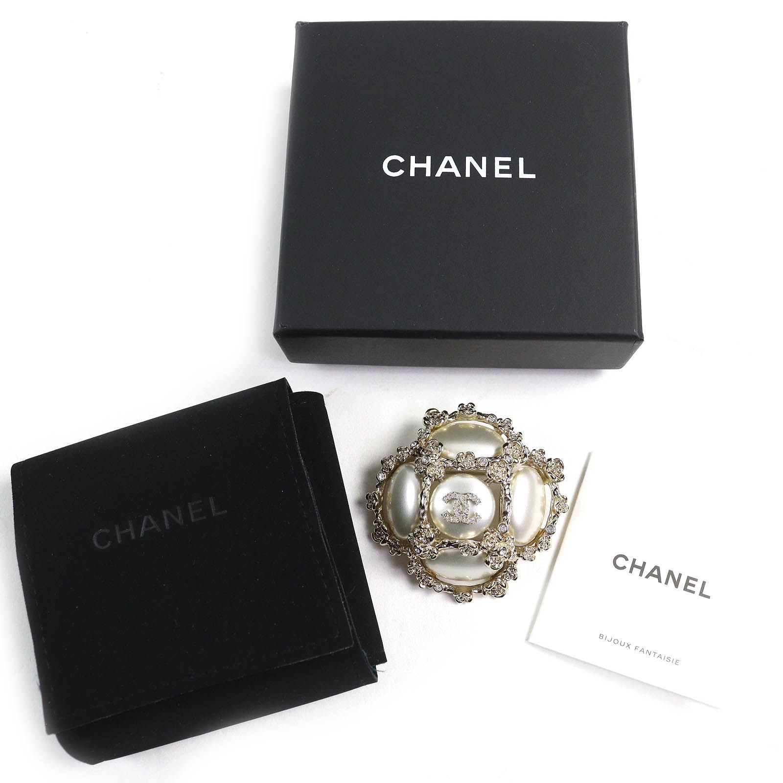 極美品△CHANEL シャネル B22 C ココマーク カメリア ライン