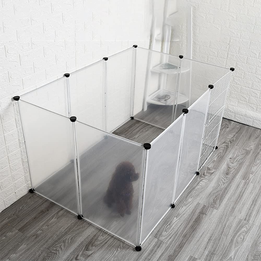 10枚セット入口付き ペット ケージ サークル フェンス 半透明 パネル