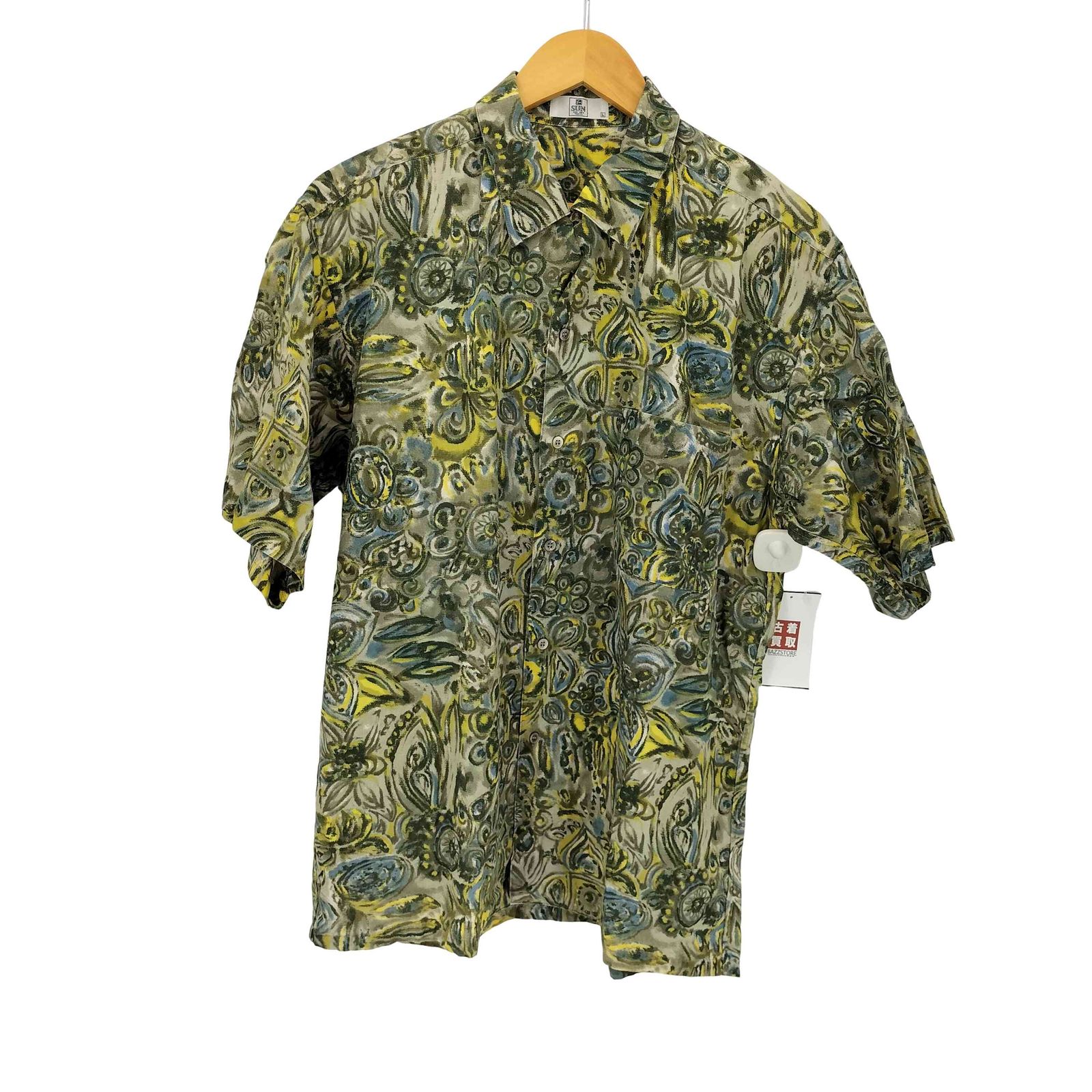 ユーズドフルギ USED古着 {{sun for men tokyo}}コットンレーヨン総柄S/Sシャツ メンズ JPN：L 