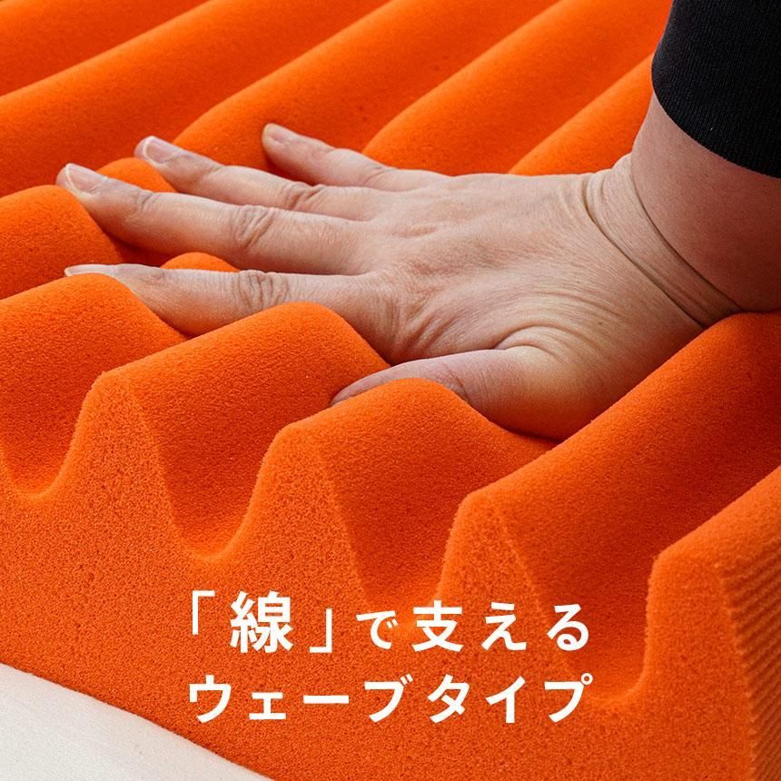 厚み6cm ウェーブ高反発マットレス