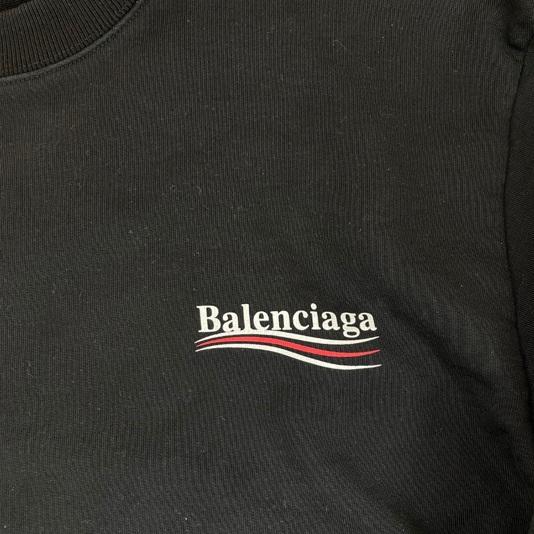 BALENCIAGA バレンシアガ キャンペーンロゴ スウェット ブラック L