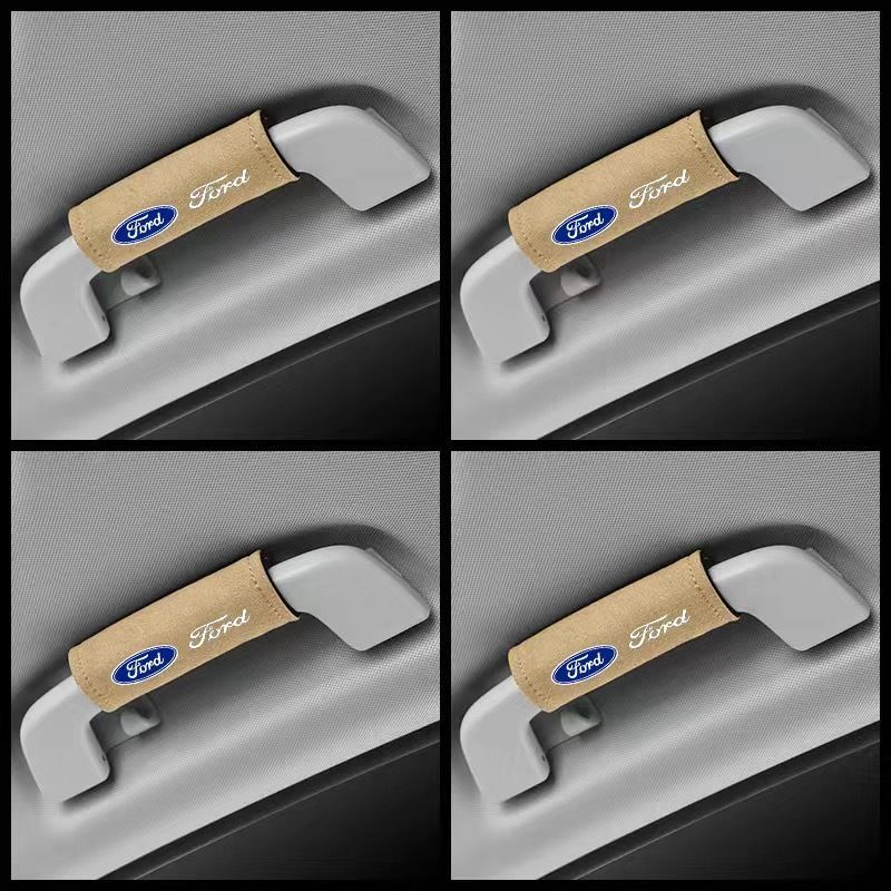 フォード FORD ルーフハンドル保護カバー 車グリップカバー ルーフハンドル装飾 取っ手カバー キズ防止 4個セット ベージュ