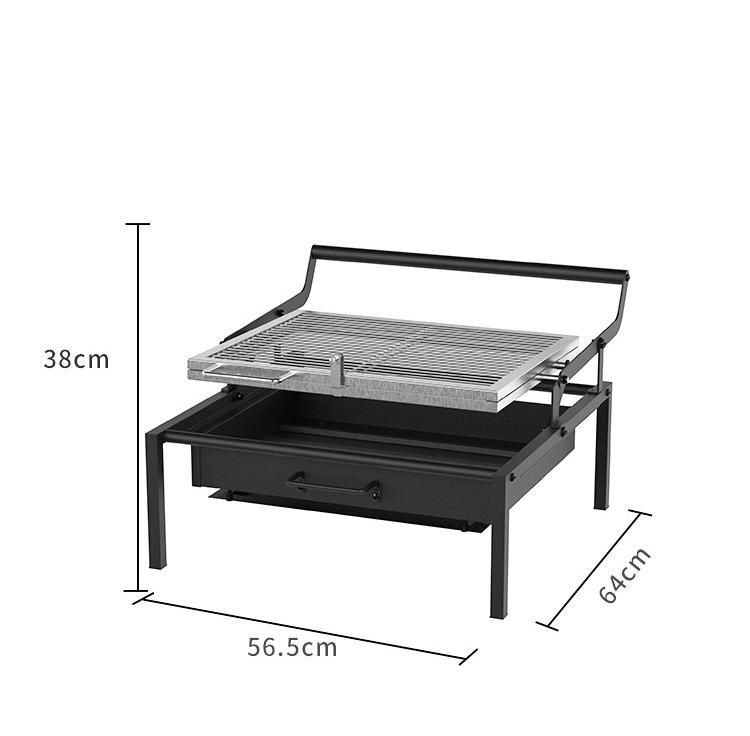 小型 ひっくり返し式 ステンレス製 バーベキューグリル 折りたたみ式 ポータブル炭焼き肉器 防錆 BBQグリル ZZ520