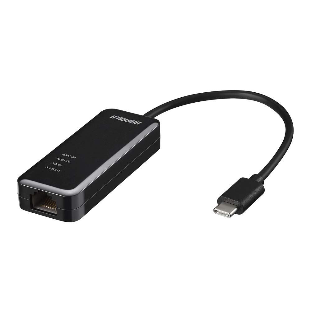 バッファロー BUFFALO 有線LANアダプター LUA4-U3-CGTE-BK ブラック Giga Type-C USB3.1(Gen1)対応 [【3】USB Type-Cモデル(ブラック)]