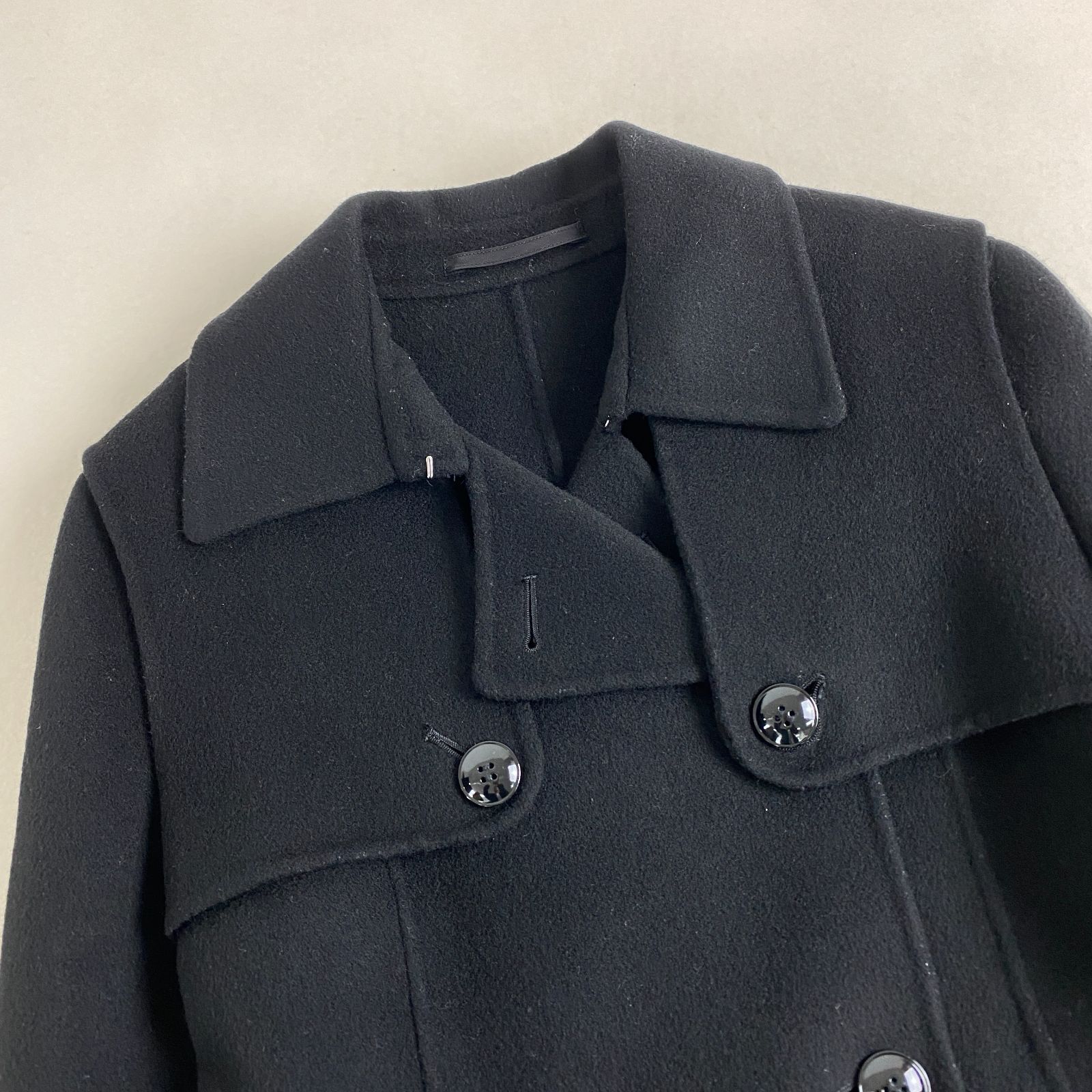 MANOUQUA ロングコート マノーク カシミヤウール ロングトレンチ 