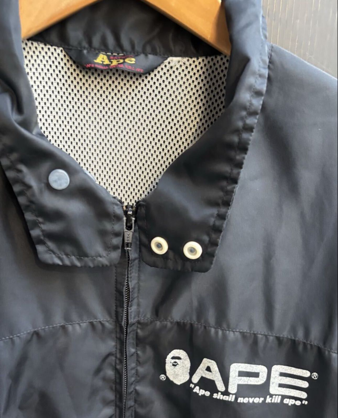 【超激レア】A BATHING APE 2Wayナイロンジャケット jkt M 90s A BATHING APE アベイシングエイプ 2way ナイロン