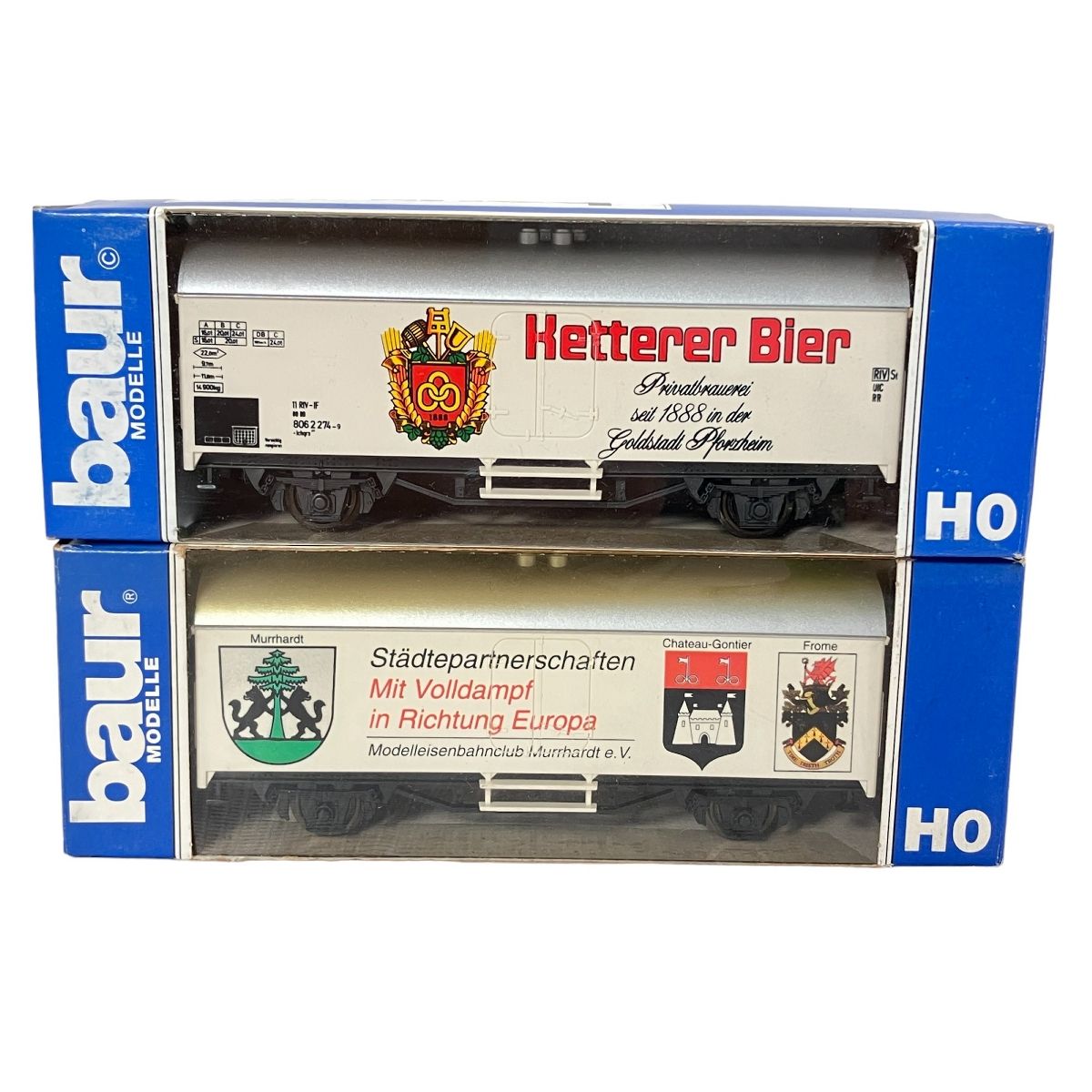 baur Modelleisenbahnclub Murrhardt e.V Ketterer Bier 貨車 2両 セット HOゲージ 鉄道模型  W8978318