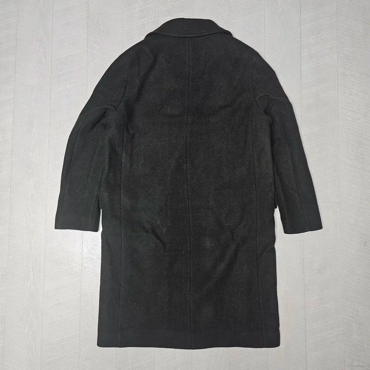 501- バックルー ダブルブレスト ウールコート XL オリーブ