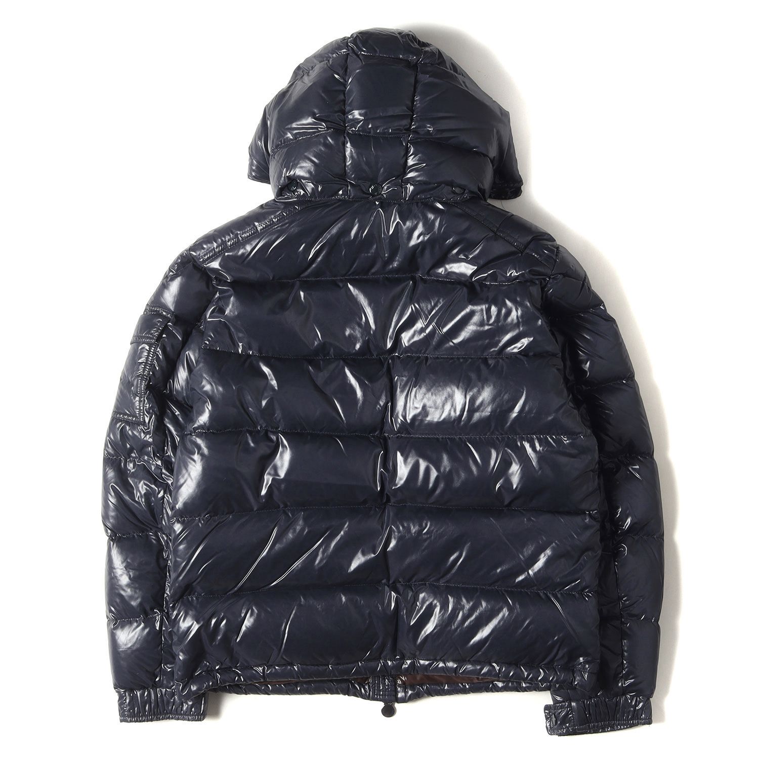 MONCLER モンクレール ダウン ジャケット サイズ:2 フード付き シャイニー ナイロン フルジップ ダウンジャケット MAYA  B20914036605 マヤ アウター ブルゾン コート ネイビー 紺 【メンズ】 - メルカリ