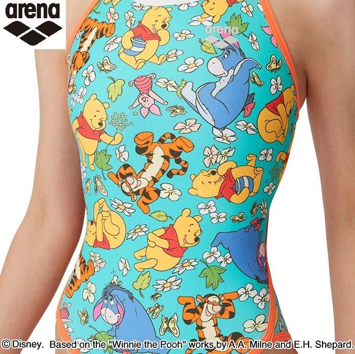 15%OFF arena アリーナ AS4FWM56G DISNEY プーさん タフスーツ ジュニア 練習用水着 ガールズ レディース 水泳 競泳 ディズニー トレーニングワンピース