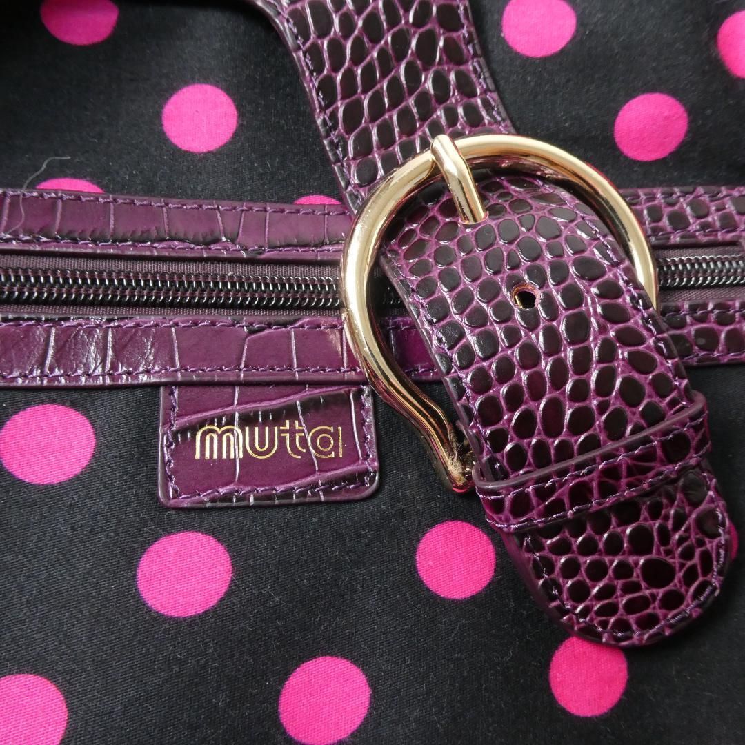 muta ムータ ハラコ×レザー ハンドバッグ ミニボストンバッグ トート