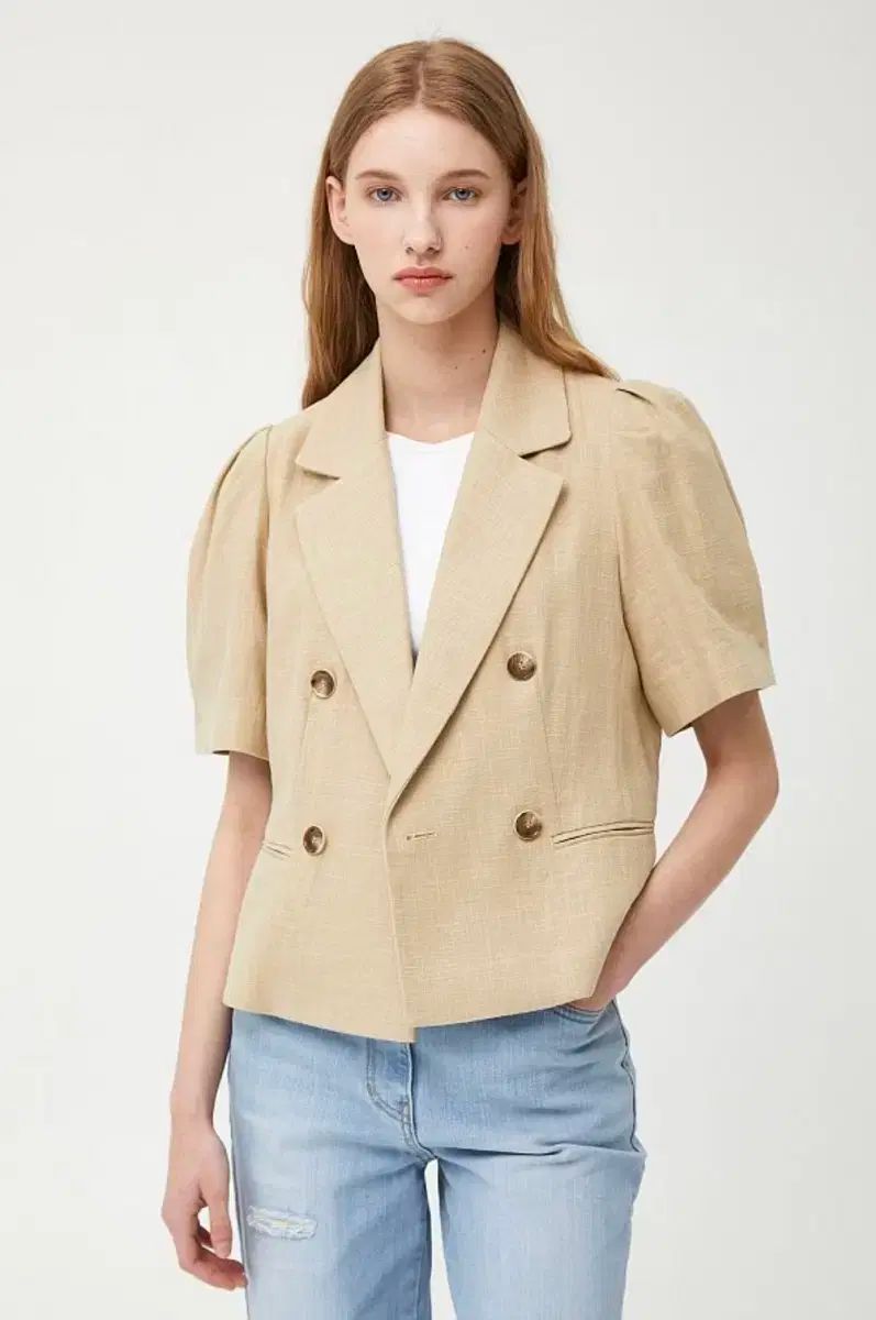 通常価格 19 1万ウォン ベストコンディション g_cut ジーカット ダブルボタン リネン ジャケット *乾燥完了*
