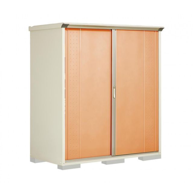 タクボ 小型物置 グランプレステージ たて置きタイプ ネット棚 トロピカルオレンジ GP-179ATTR 収納庫 2枚扉