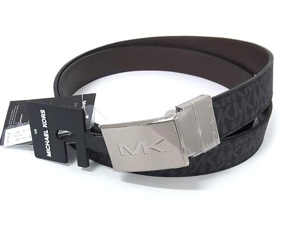 MICHAEL KORS マイケルコース MK柄 レザー ベルト 表記サイズ NS レディース メンズ ブラック系 BN2093