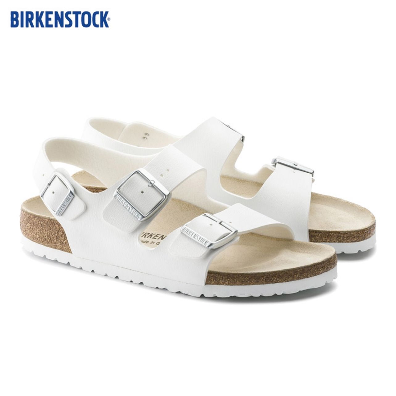 新品!! ビルケンシュトック ミラノ GC034733 ホワイト ナロー幅 (幅狭) レディース BIRKENSTOCK MILANO サンダル 靴  GC 034733 35 36 37 38 22.5 23 23.5 24 24.5 cm