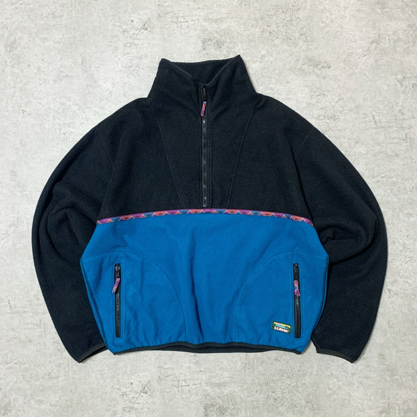 90s USA製 L.L.Bean Reversible Fleece Pullover エルエルビーン
