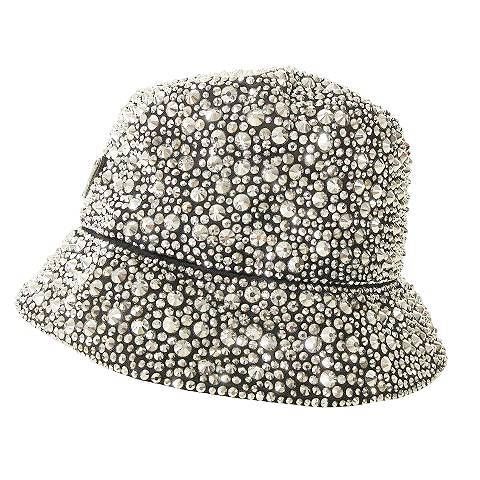 プラダ PRADA 21年 クリスタル バケットハット ラインストーン