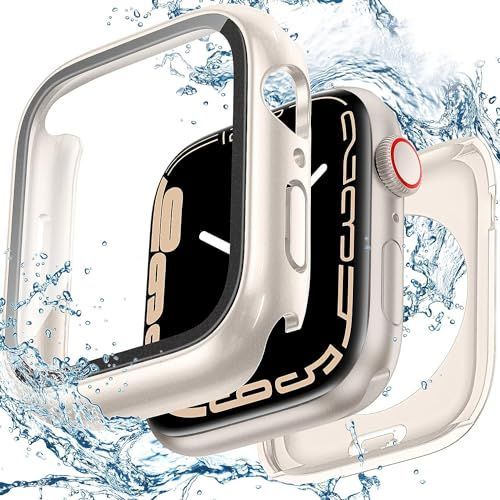 44mm_スターライト TALENANA for Apple Watchケース 45mm 44mm 41mm 40mm 3 in 1防水設計 アップルウォッチ液晶保護フィルム+防水保護ケース+背面ケースの3 in 1デザイン Series 876SE54高タッ