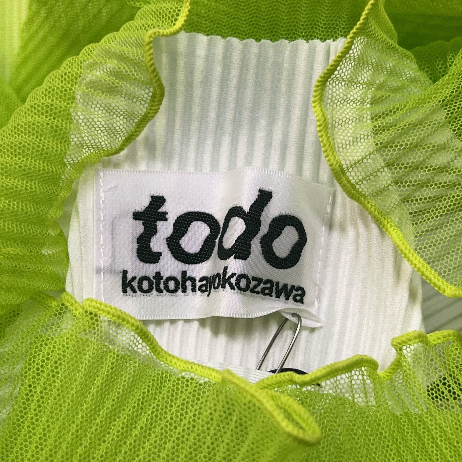 進化した 参考上代42900円 ♥品 kotohayokozawa 24SS Layered Sheer Long Sleeve Dress レイヤードシアーロングスリーブドレス ワンピース コトハヨコザワ TD24S-DD02 ライム 【日本全国送料無料】