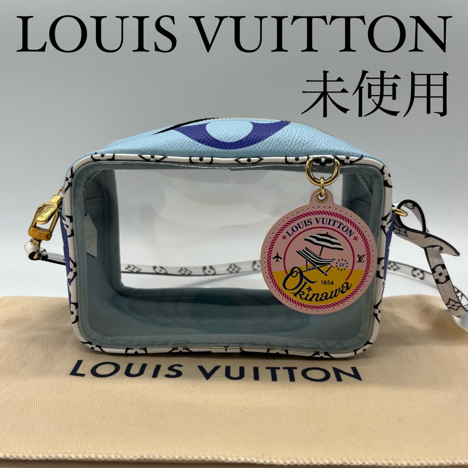 LOUIS VUITTON ビーチポーチ M44722 TR1159 リゾートオキナワ PVC ショルダーポーチ ハンドバッグ ジャイアント モノグラム