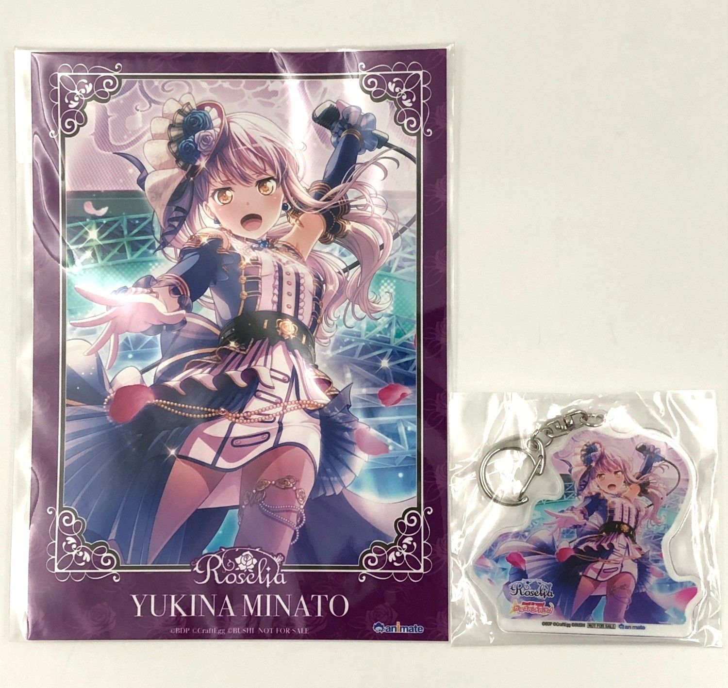 ♪) 湊友希那 アクリルキーホルダー 2L判ブロマイド CD BanG