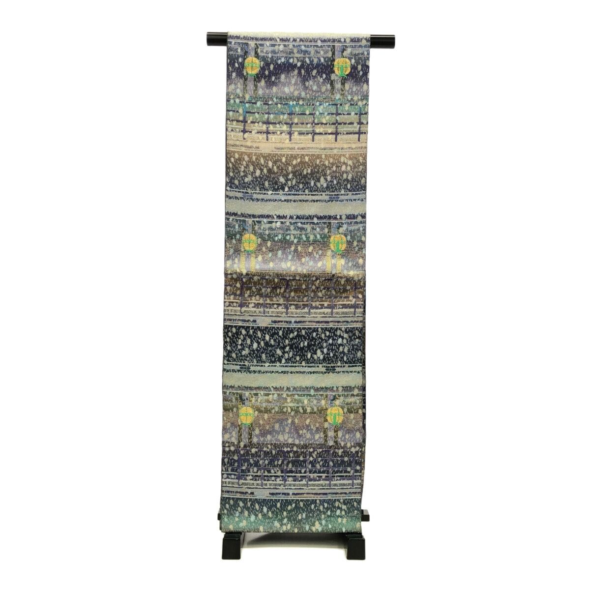 貴重品　重要無形文化財　本場久留米絣　中尾公子反物　長さ12m巾37.5cm 貴重品重要無形文化財本場久留米絣中尾公子反物長さ12m巾37.5cm