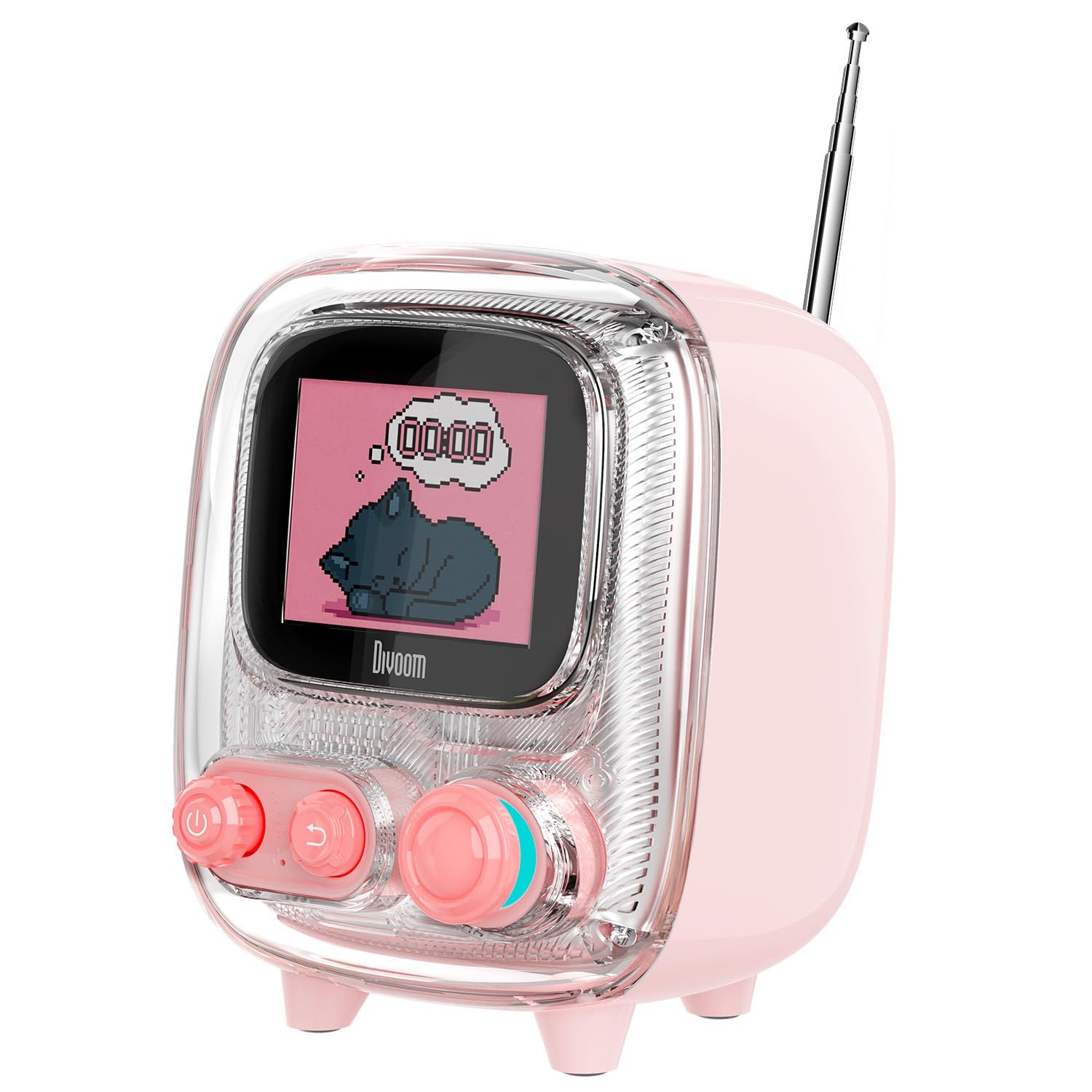 Divoom Tiivoo-2 スピーカー Bluetooth 5.3 PC TFカード FMラジオ対応 8時間持ち 低音に特化した ひとり没入型 アプリ ピクセルアート 写真再生 卓上時計 OTA対応 DSP搭載 解像度128 160 レトロ