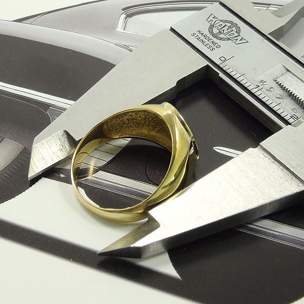 受注生産】印台メンズゴールドリング 指輪 k18 18金 18k