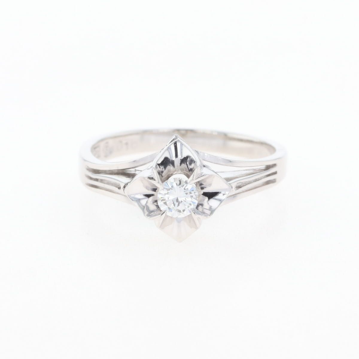 ダイヤモンド デザインリング プラチナ 指輪 リング 12号 Pt900  