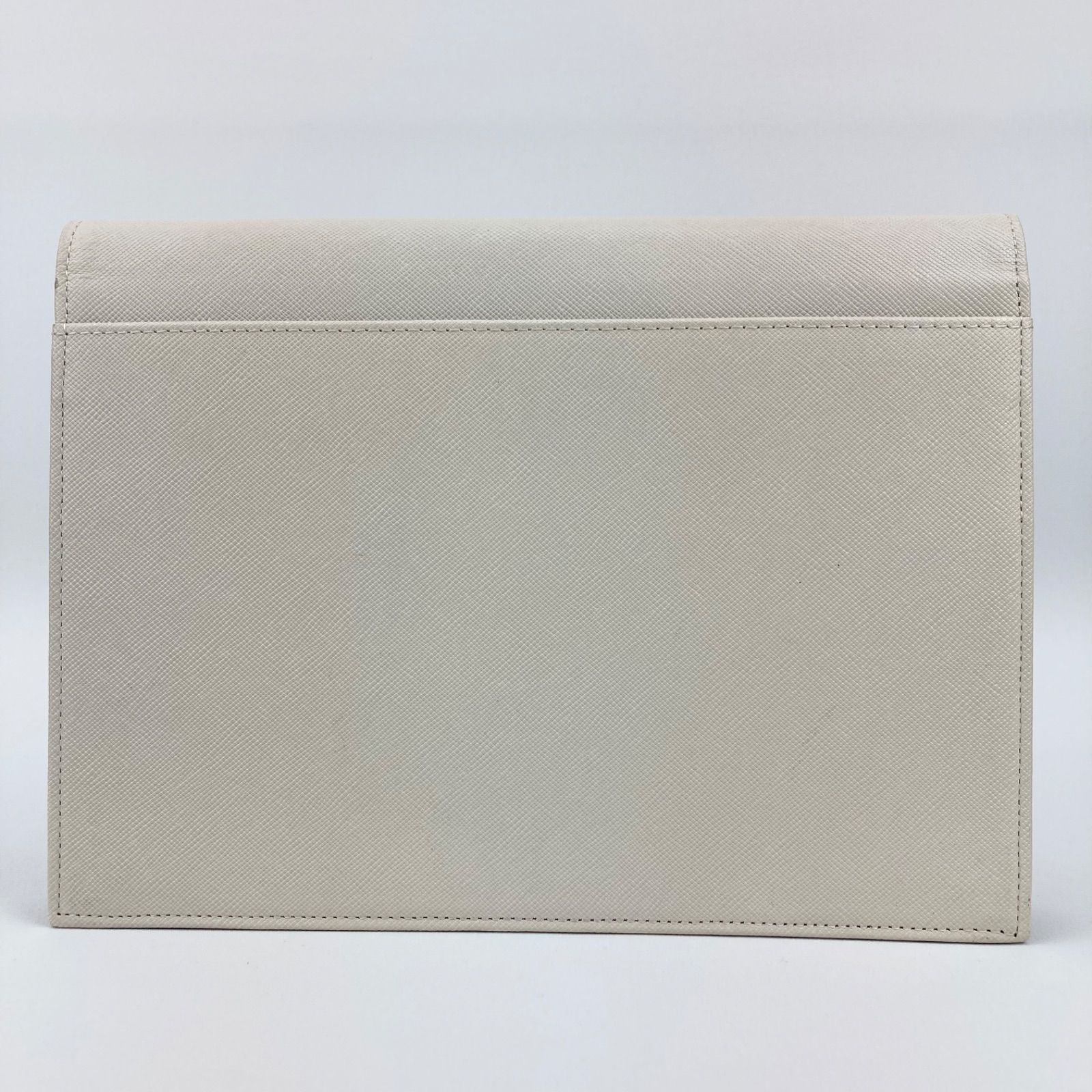 YSL ホワイトクラッチバッグ｜YSL ホワイト キルティング クラッチ