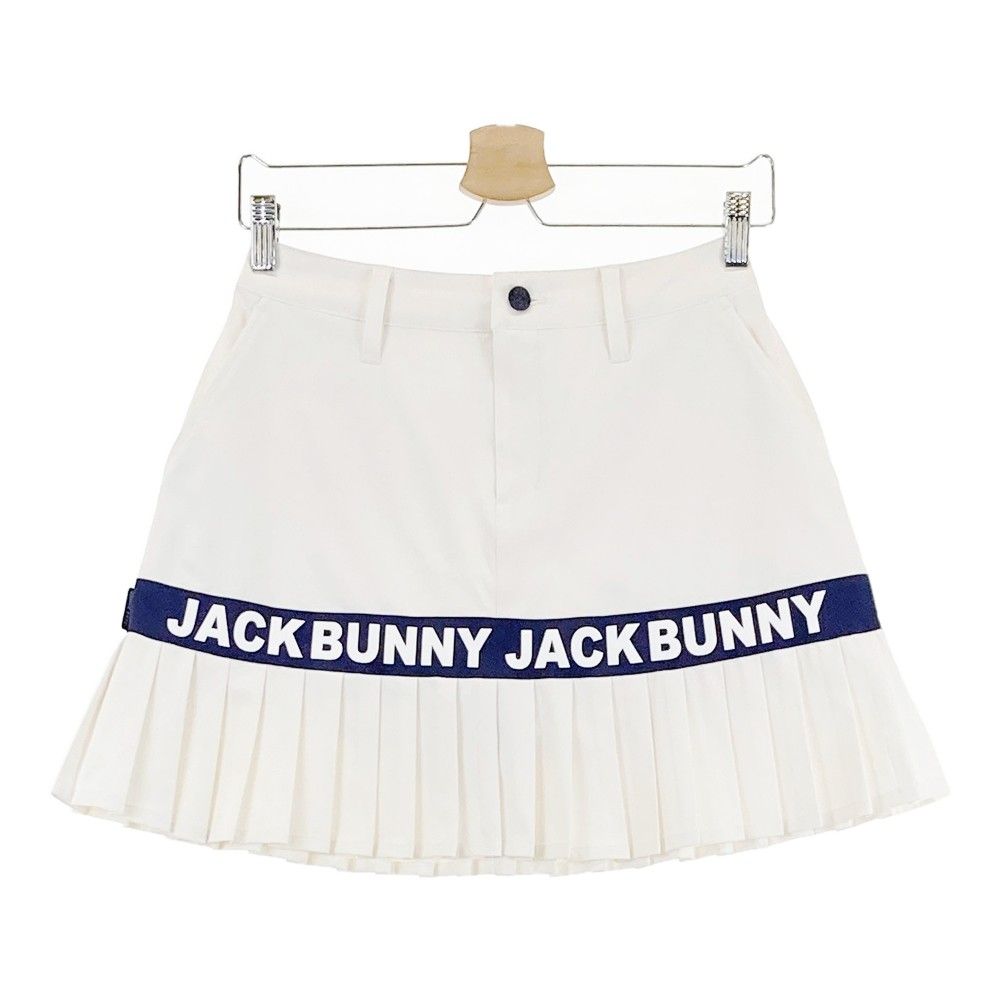 サイズ：1 JACK BUNNY ジャックバニー  インナー付 裾プリーツスカート  ホワイト系 [240101303405]# ゴルフウェア レディース ストスト