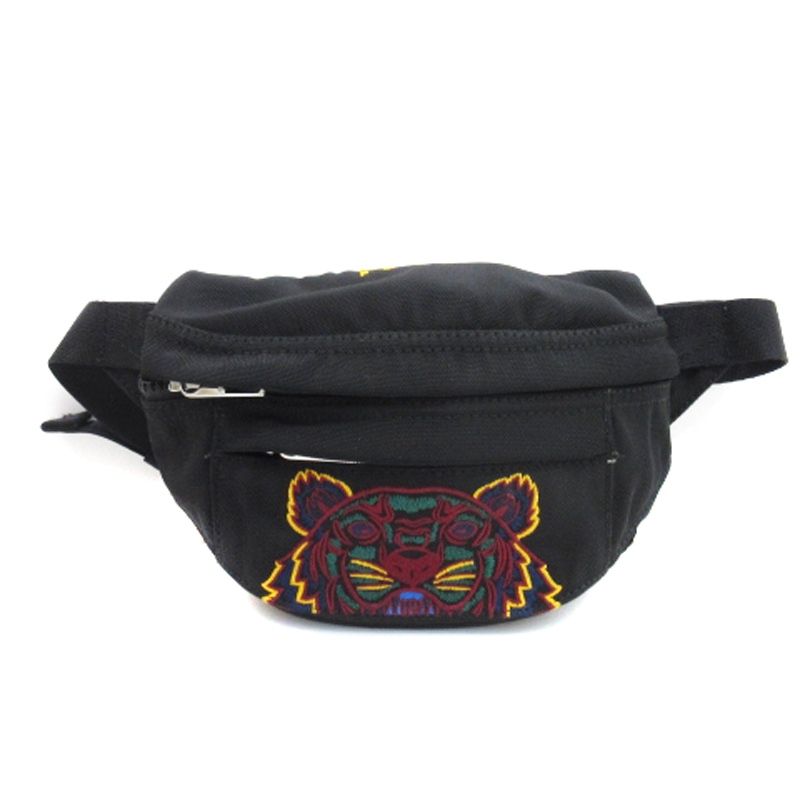 KENZO 黒 トラ刺繍 ボディバッグ