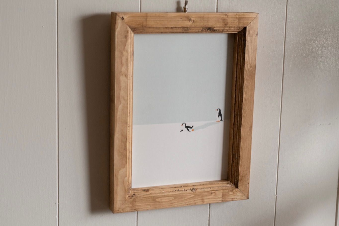 天然木 ハンドメイド額縁 RETRO FRAME A4 (アートサンプル付き)