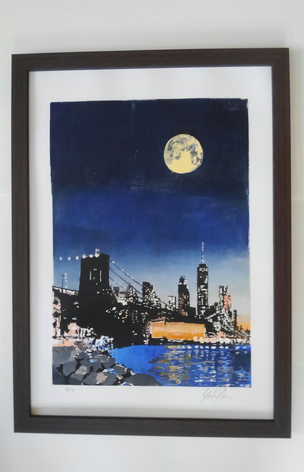 マンハッタンの夜景 作品NO.Ａ22416 版画