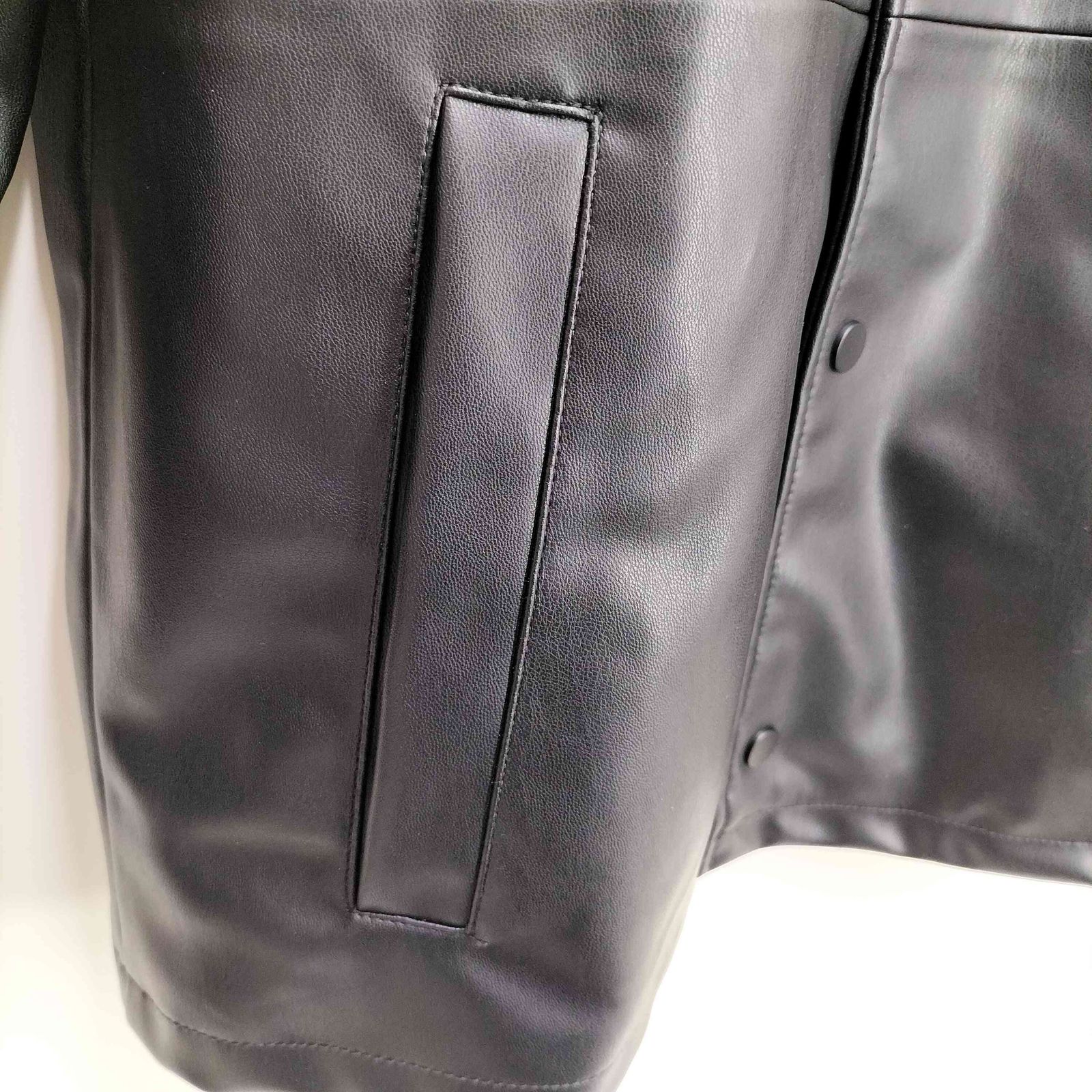 ザラ ZARA FAKE LEATHER COACH JACKET フェイクレザー コーチ