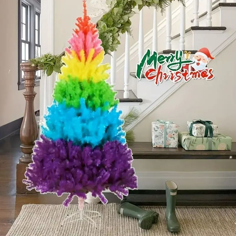クリスマスツリー レインボー カラフル インパクト クリスマスホリデー イベント ロビー 玄関 213cm 大きい 大型 リビング 派手 WWW_STEELWINDOWSANDDOORS_COM