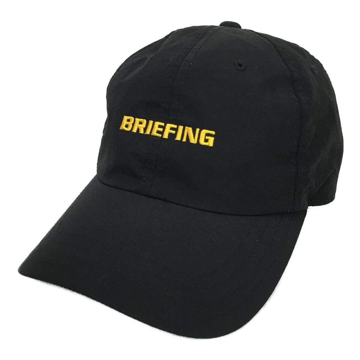 中古 ブリーフィング BRIEFING レインキャップ フリー ブラック 刺しゅうロゴ シンプル