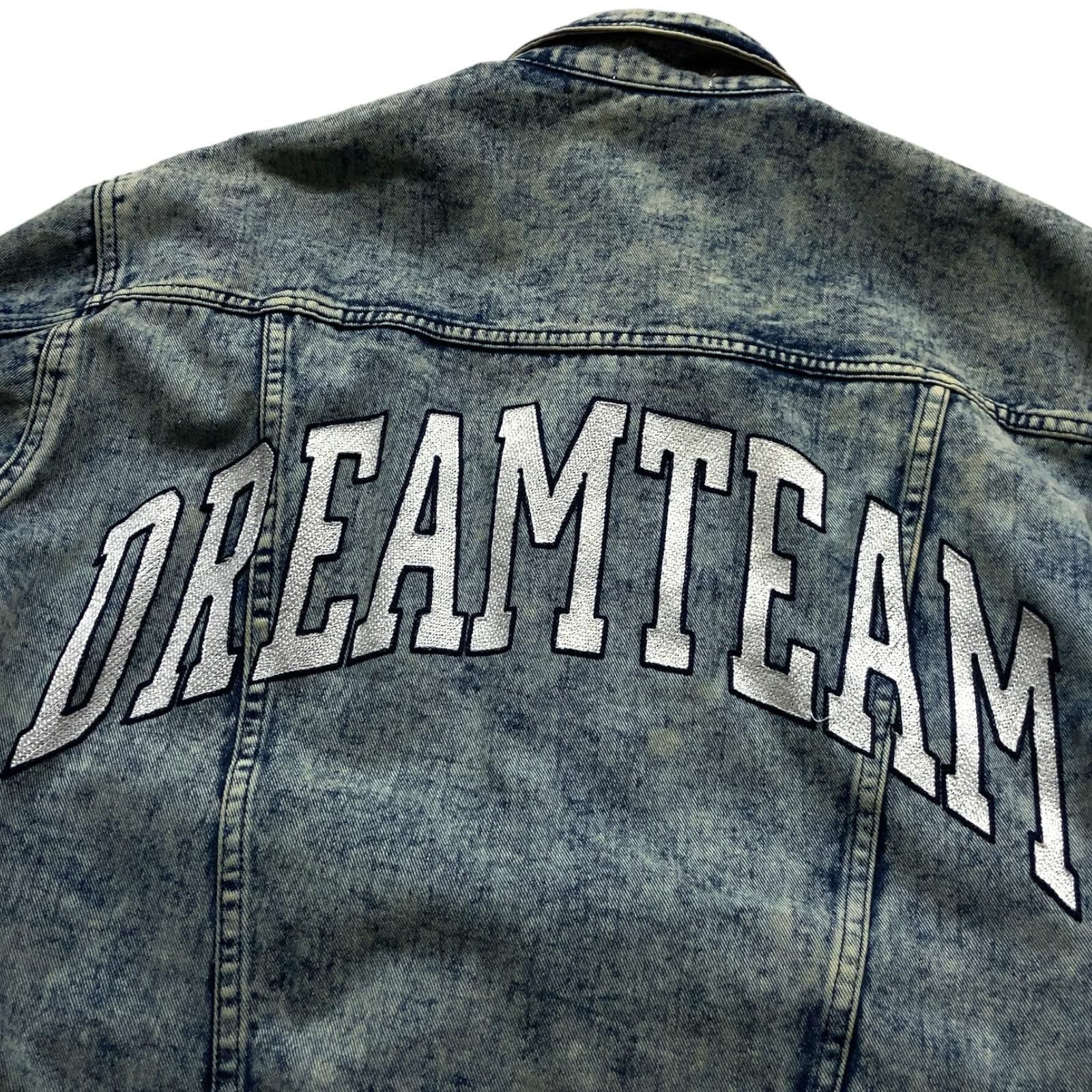 中古品】dreamteam ドリームチーム デニムジャケット Gジャン ロゴ刺繍 