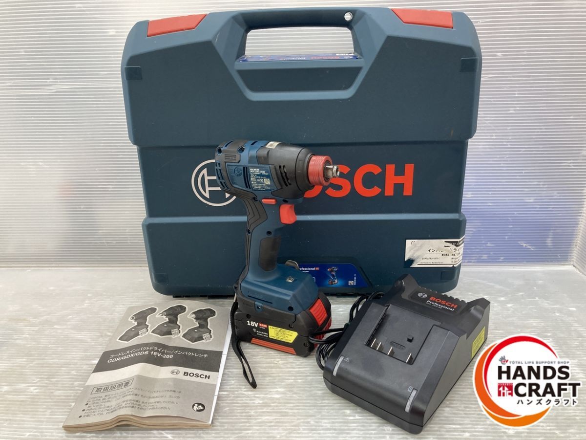 品 ボッシュ 18V インパクトドライバ― GDX18V-200 バッテリ1個 充電器付き BOSCH
