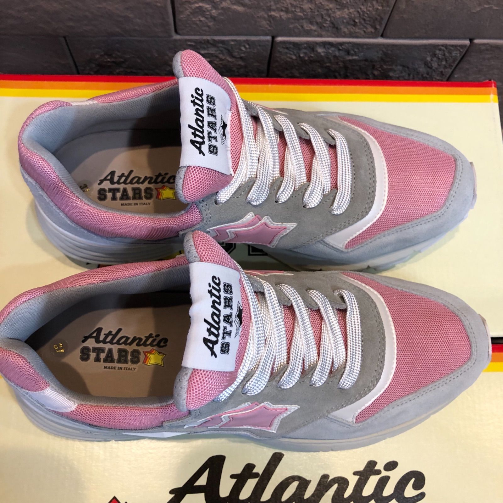 送料関税込【Atlantic STARS】アジェナ ライトピンクスニーカー ピンク&ライトグレー アトランティックスターズ アジェナ - メルカリ